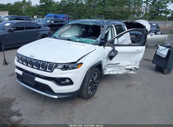 3C4NJDCB2NT147616 2022 JEEP COMPASS White Առջևի ձախ երեք քառորդ տեսարան