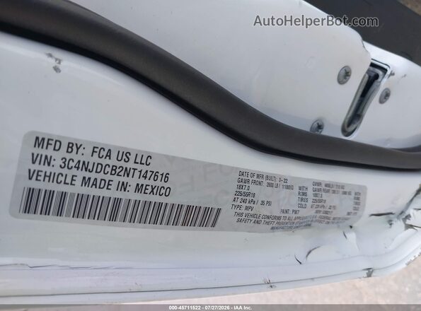 3C4NJDCB2NT147616 2022 JEEP COMPASS White Շարժիչի բաժամունքի տեսք