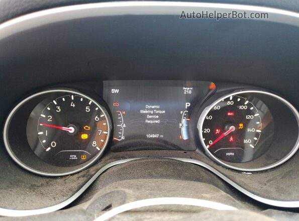 3C4NJDCB3JT206912 2018 JEEP COMPASS White Instrument cluster view