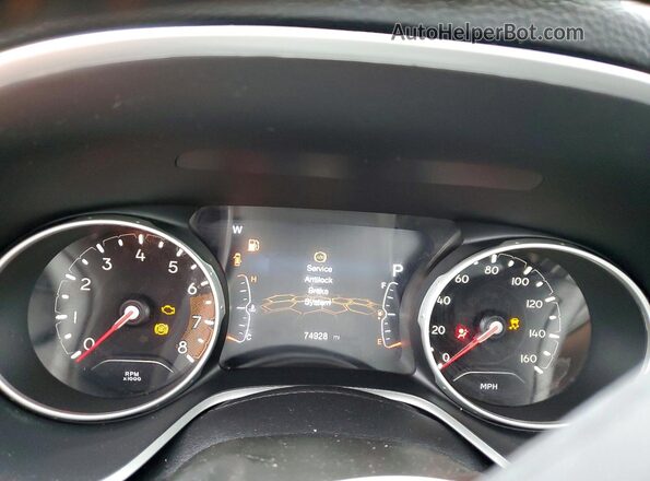 3C4NJDCB3KT599764 2019 JEEP COMPASS Gray ხელსაწყოთა პანელის ხედი