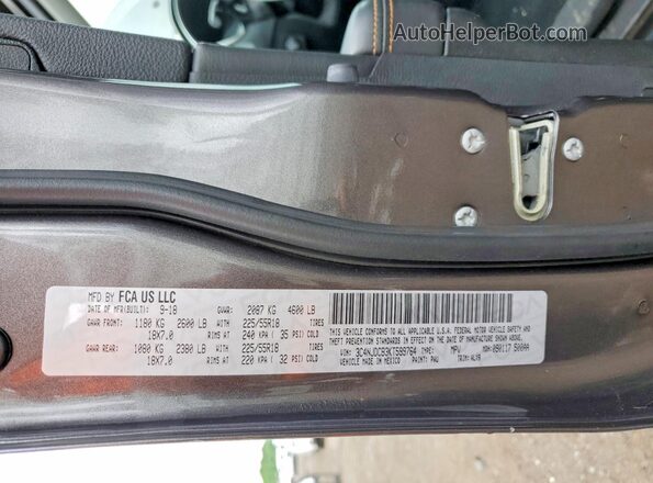3C4NJDCB3KT599764 2019 JEEP COMPASS Gray VIN კოდის სტიკერის ხედი