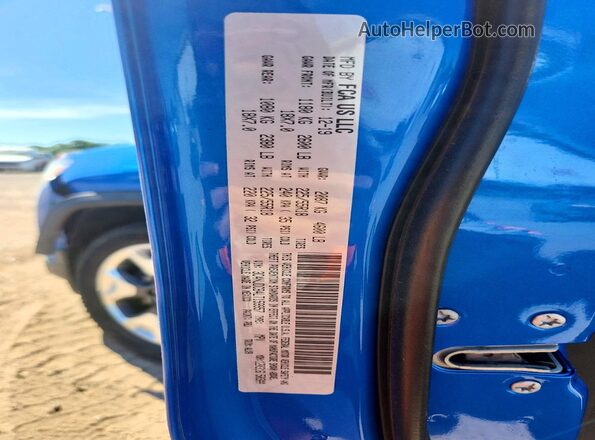 3C4NJDCB4LT159957 2020 JEEP COMPASS Blue Вид наклейки з VIN-кодом