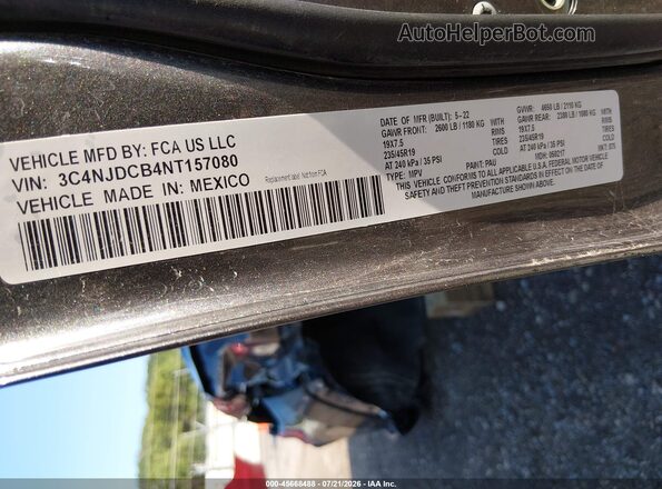 3C4NJDCB4NT157080 2022 JEEP COMPASS Black Widok komory silnika