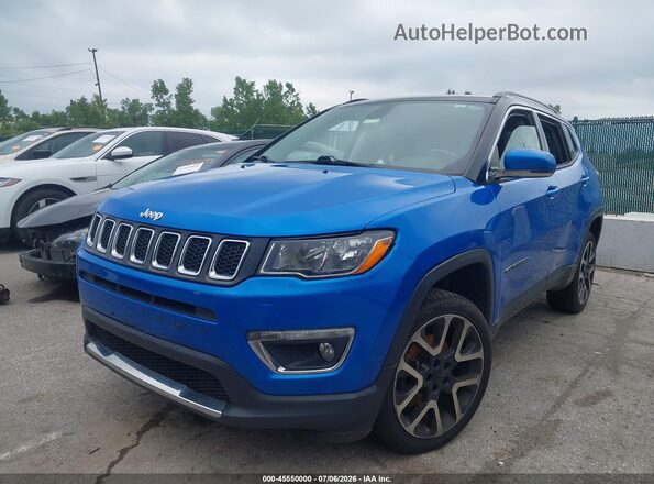 3C4NJDCB5JT456572 2018 JEEP COMPASS Blue Առջևի ձախ երեք քառորդ տեսարան
