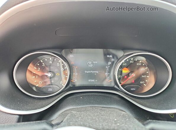 3C4NJDCB6KT791860 2019 JEEP COMPASS White Widok zestawu wskaźników
