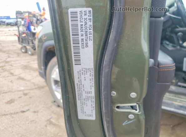 3C4NJDCB6MT541845 2021 JEEP COMPASS Green Вид наклейки з VIN-кодом