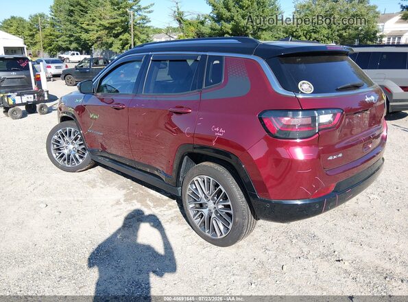 3C4NJDCB6NT147909 2022 JEEP COMPASS Бордовый Задняя левая четверть
