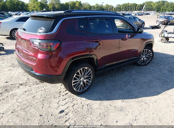 3C4NJDCB6NT147909 2022 JEEP COMPASS Бордовый Задняя правая четверть