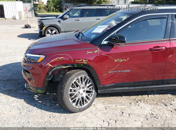 3C4NJDCB6NT147909 2022 JEEP COMPASS Бордовый Вид спереди