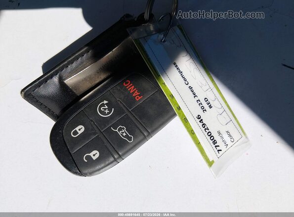 3C4NJDCB6NT147909 2022 JEEP COMPASS Бордовый Вид панели приборов