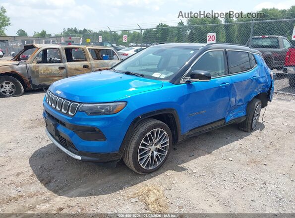 3C4NJDCB6NT187164 2022 JEEP COMPASS Blue Առջևի ձախ երեք քառորդ տեսարան