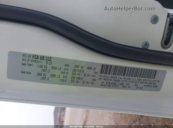 3C4NJDCB9LT119261 2020 JEEP COMPASS White Engine compartment view