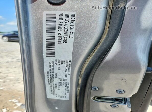 3C4NJDCB9MT583345 2021 JEEP COMPASS Silver VIN კოდის სტიკერის ხედი