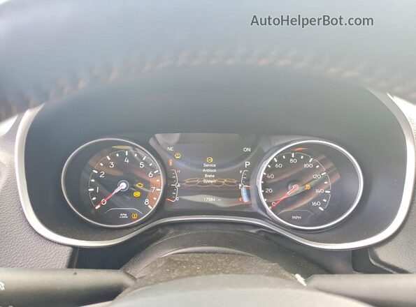 3C4NJDCBXLT252207 2020 JEEP COMPASS White Instrument cluster view