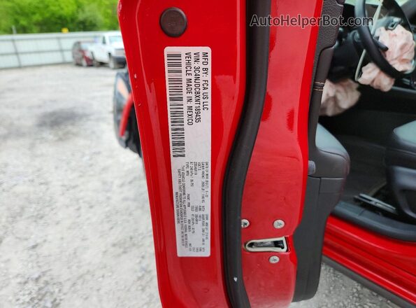 3C4NJDCBXNT189435 2022 JEEP COMPASS Red VIN კოდის სტიკერის ხედი