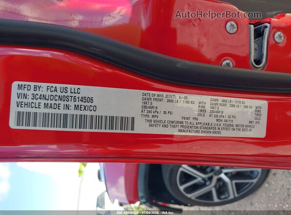 3C4NJDCN0ST614506 2025 JEEP COMPASS Red Widok komory silnika