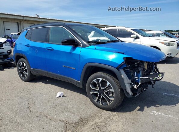 3C4NJDCN7PT566025 2023 JEEP COMPASS Blue Delantero derecho
