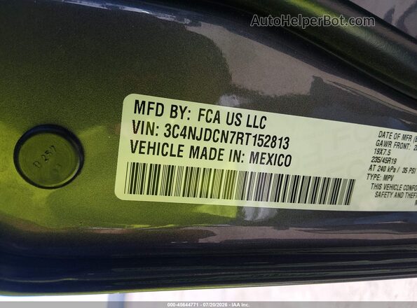 3C4NJDCN7RT152813 2024 JEEP COMPASS Gray Engine compartment view