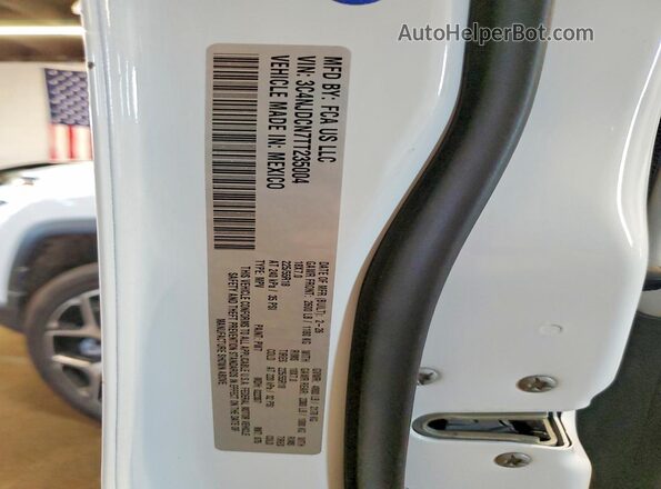 3C4NJDCN7TT235004 2026 JEEP COMPASS White Вид наклейки з VIN-кодом