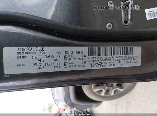 3C4NJDDB0LT207680 2020 JEEP COMPASS Gray Շարժիչի բաժամունքի տեսք