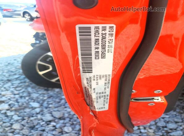 3C4NJDDB0MT545260 2021 JEEP COMPASS Orange Вид наклейки з VIN-кодом