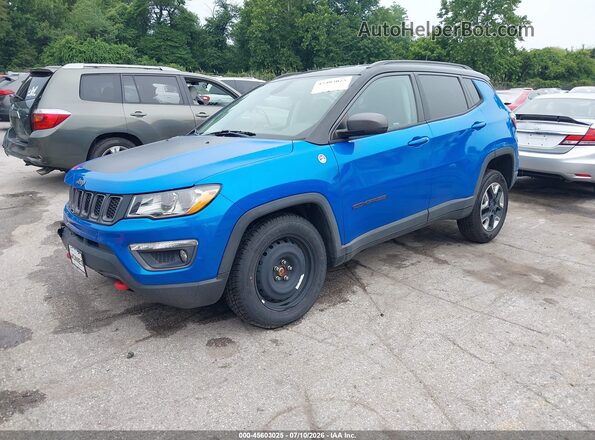 3C4NJDDB1JT212688 2018 JEEP COMPASS Blue Առջևի ձախ երեք քառորդ տեսարան