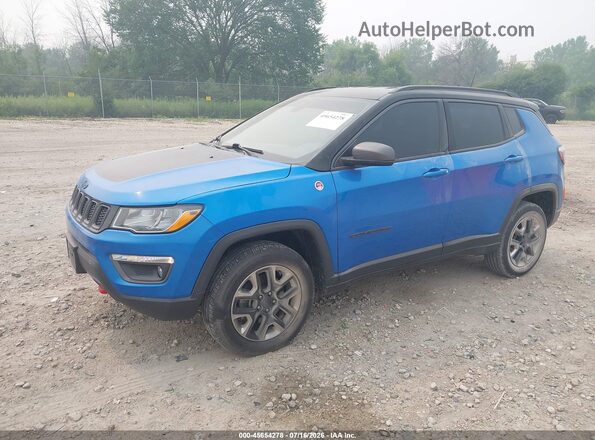 3C4NJDDB1JT417170 2018 JEEP COMPASS Blue Przód lewy
