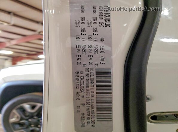 3C4NJDDB2JT179247 2018 JEEP COMPASS White VIN კოდის სტიკერის ხედი