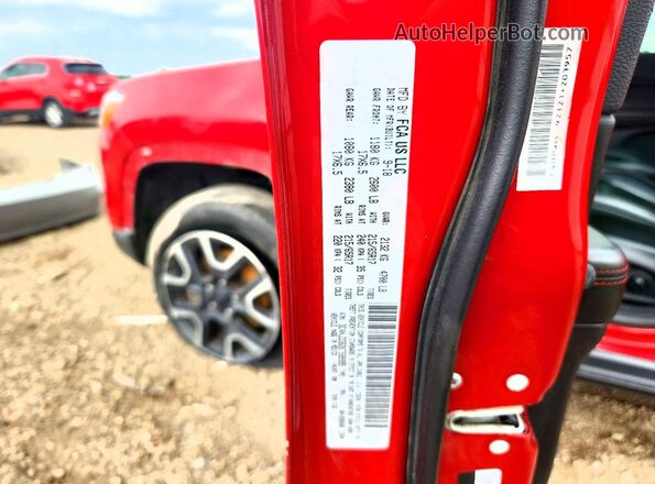 3C4NJDDB2KT599995 2019 JEEP COMPASS Red Вид наклейки з VIN-кодом
