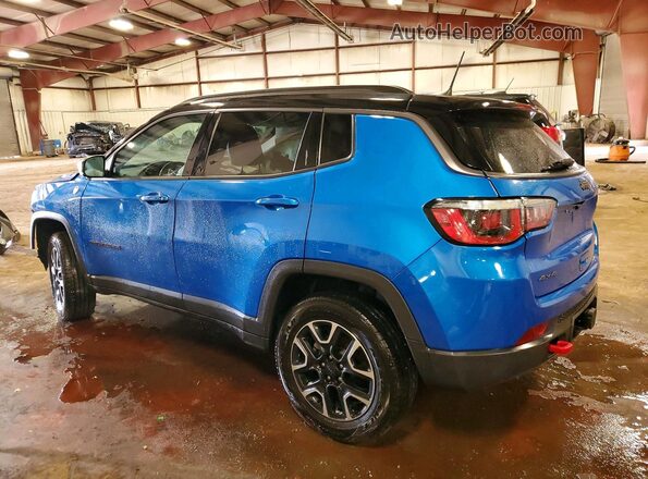 3C4NJDDB2KT776013 2019 JEEP COMPASS Blue Rear left