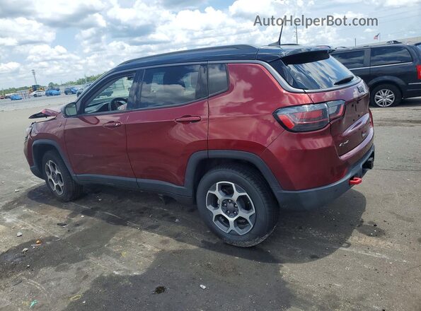3C4NJDDB2NT108460 2022 JEEP COMPASS Burgundy Задня ліва чверть