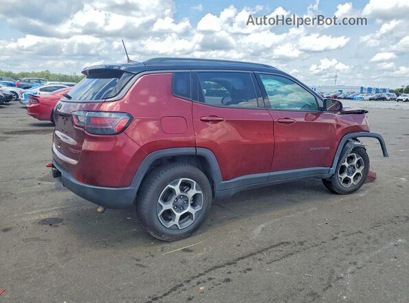 3C4NJDDB2NT108460 2022 JEEP COMPASS Burgundy Задня права чверть