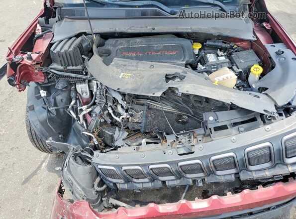 3C4NJDDB2NT108460 2022 JEEP COMPASS Burgundy Вид задньої частини салону