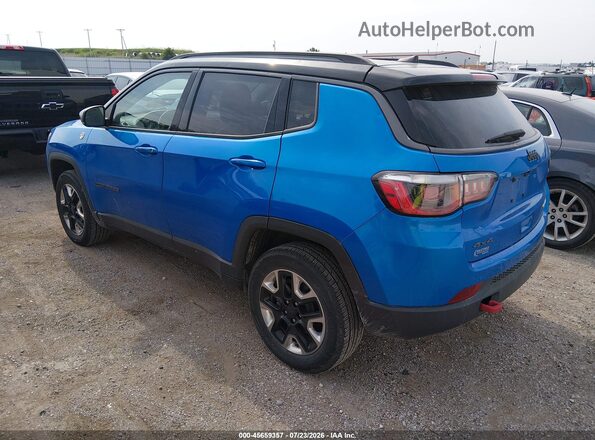 3C4NJDDB4JT210529 2018 JEEP COMPASS Blue Задня ліва чверть