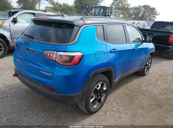 3C4NJDDB4JT210529 2018 JEEP COMPASS Blue Задня права чверть
