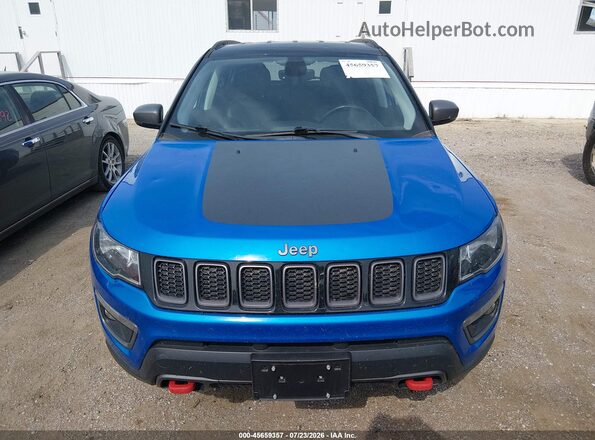 3C4NJDDB4JT210529 2018 JEEP COMPASS Blue Вид щитка приладів