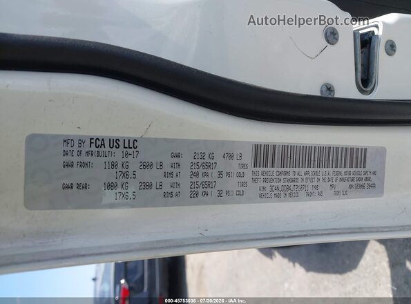 3C4NJDDB4JT210711 2018 JEEP COMPASS White Շարժիչի բաժամունքի տեսք
