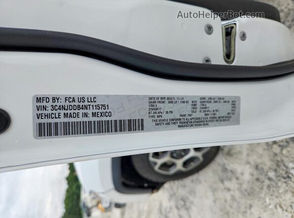 3C4NJDDB4NT115751 2022 JEEP COMPASS White Вид наклейки з VIN-кодом