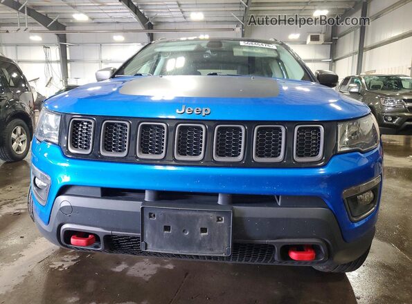 3C4NJDDB5JT343462 2018 JEEP COMPASS Синий Вид спереди