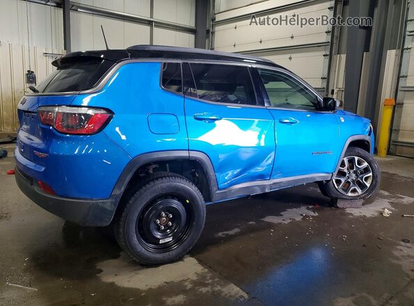 3C4NJDDB5JT343462 2018 JEEP COMPASS Синий Задняя правая четверть