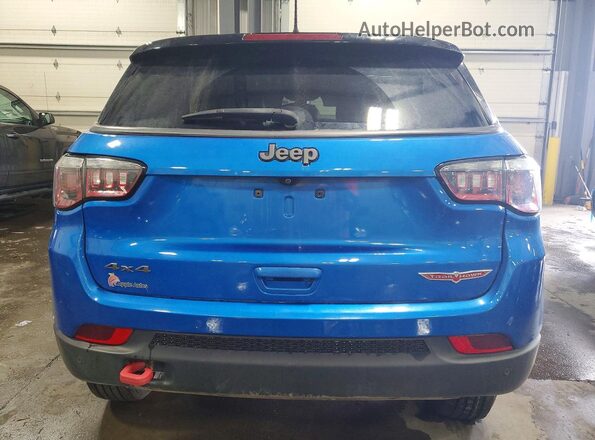 3C4NJDDB5JT343462 2018 JEEP COMPASS Синий Вид сзади