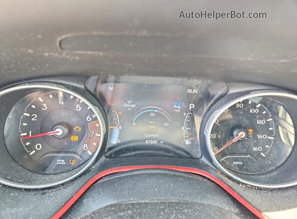 3C4NJDDB5KT728604 2019 JEEP COMPASS Silver Instrument cluster view