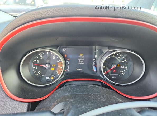 3C4NJDDB7HT632093 2017 JEEP COMPASS White Instrument cluster view