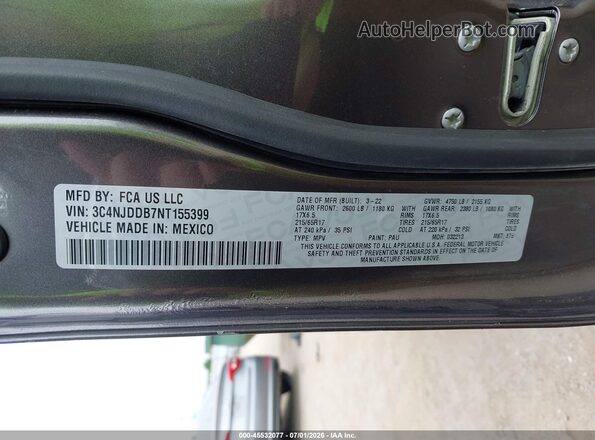 3C4NJDDB7NT155399 2022 JEEP COMPASS Черный Вид подкапотного пространства