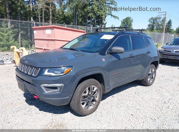 3C4NJDDBXJT404093 2018 JEEP COMPASS Gray Առջևի ձախ երեք քառորդ տեսարան
