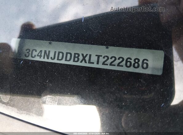 3C4NJDDBXLT222686 2020 JEEP COMPASS Gray Շարժիչի բաժամունքի տեսք