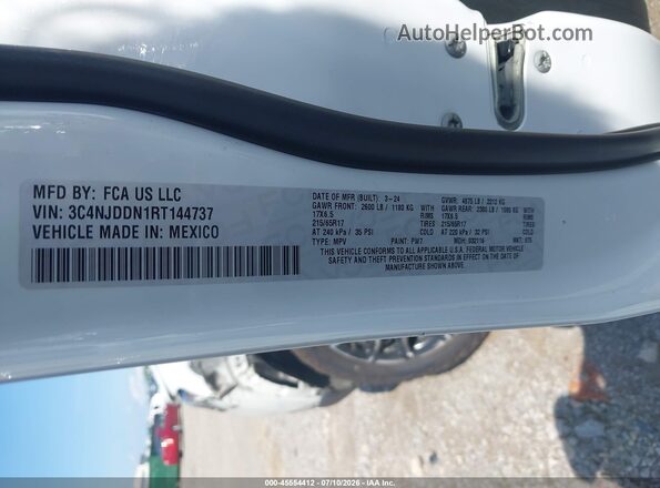 3C4NJDDN1RT144737 2024 JEEP COMPASS White Вид підкапотного простору