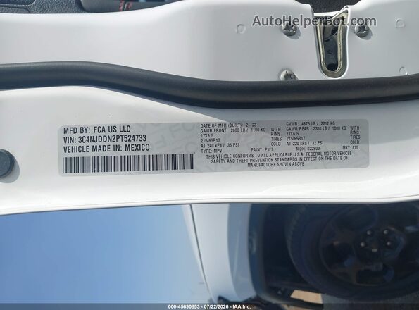 3C4NJDDN2PT524733 2023 JEEP COMPASS White Vista del compartimento del motor