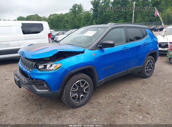 3C4NJDDN2ST591924 2025 JEEP COMPASS Синий Передняя левая четверть