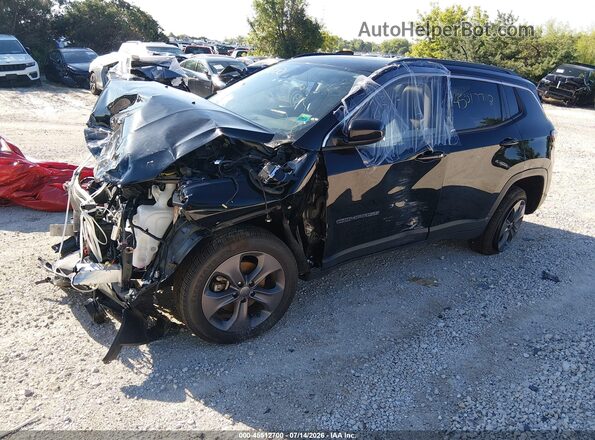 3C4NJDFB8NT113482 2022 JEEP COMPASS Black Առջևի ձախ երեք քառորդ տեսարան